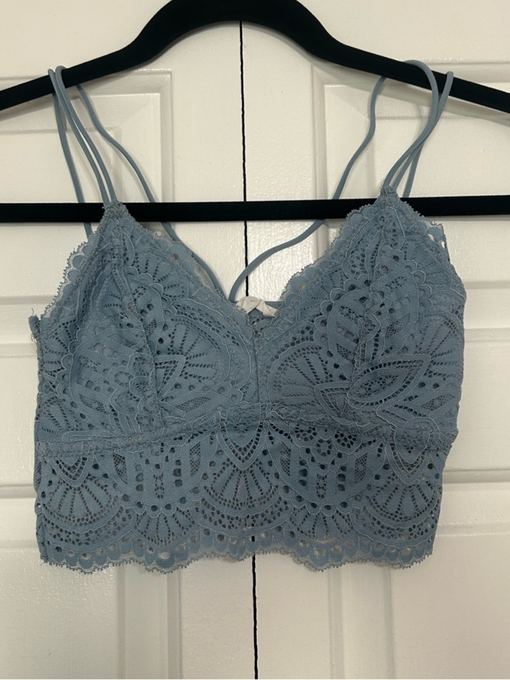 ✨ 4/$25 – Bluenotes Lace Bralette in Dusty Blue